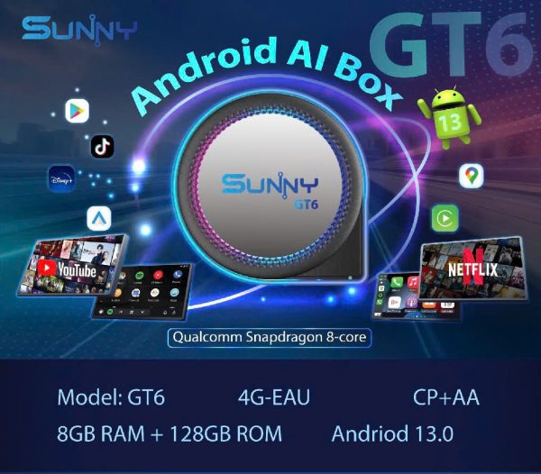 Android box kết nối cam hành trình GT6